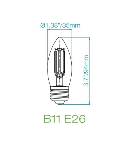 EiKO 09311 - LED5WB11E26/FIL/827K-DIM-G6