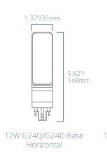 EiKO 10168 - LED12W4PH/G24Q/840DM-G7