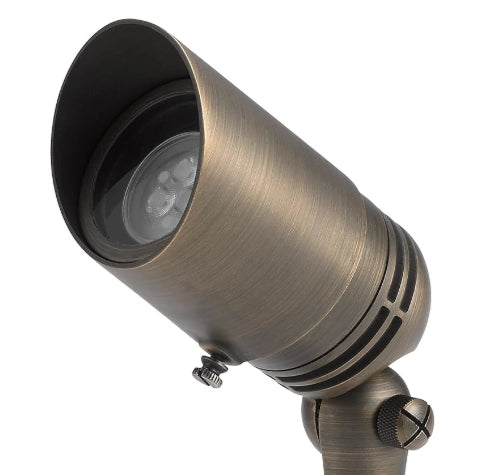 Kichler 15485CBR 12V MR16 adjustable landscape accent spotlight in centennial brass