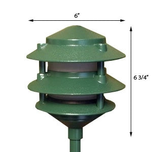 2033-F-GN | Evergreen Pagoda Light - 120v Green | USALight.com