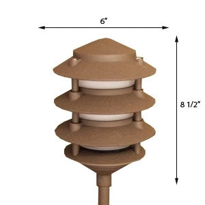 Orbit 2044-F-BR pagoda path light
