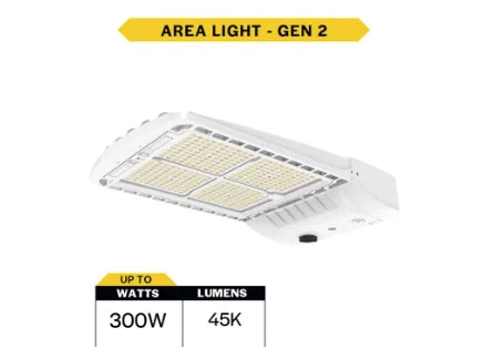 Halco 25405 SekTor G2 LED area light with selectable wattage and color temperature white finish