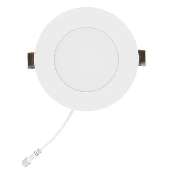 NaturaLED LED4DLR-FR-82L9CCT5 4in 10W LED fire rated slim disk recessed downlight, 5-CCT selectable, white trim, smooth reflector