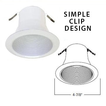 Elite - AF401W-WH - 4" Air Tight Baffle Trim - White | 4" Air Tight Baffle Trim | USALight.com