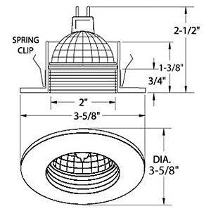B1201W-WH | 2" Stepped Baffle Trim - Regressed | USALight.com