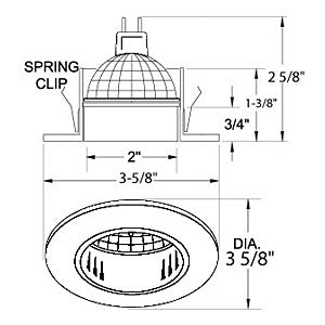 B1202CL-CH | 2" Reflector Trim - Regressed | USALight.com