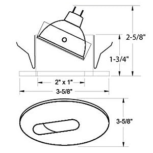 B1203BK | 2" Adjustable Slot Aperture Black Trim | USALight.com