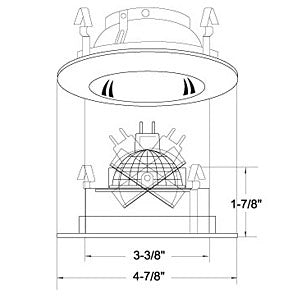 B1402CL-WH | 4" Reflector Trim - Regressed | USALight.com