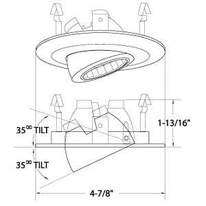 Elite - B1412WH | 4" Adjustable Gimbal Ring Trim | USALight.com