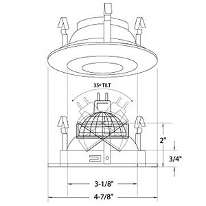 B1462CL-SN | 4" Shower Trim - Regressed | USALight.com