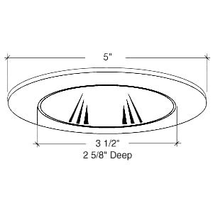 B402CL-SN | 4" Reflector Trim - Regressed | USALight.com