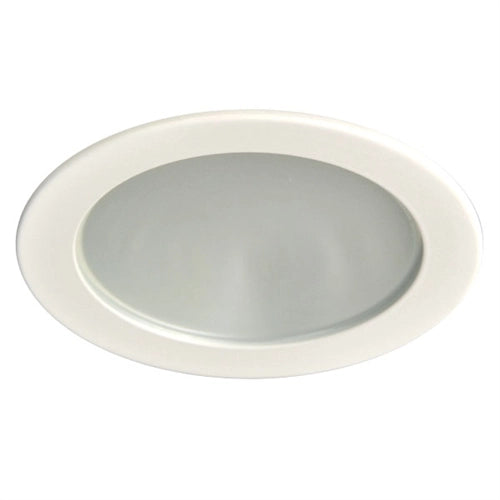 B437WH | 4" Smooth Frost Shower Trim - White | USALight.com