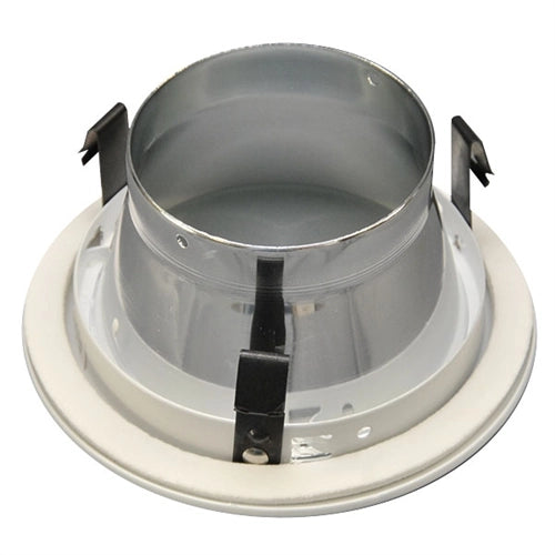 B437WH | 4" Smooth Frost Shower Trim - White | USALight.com
