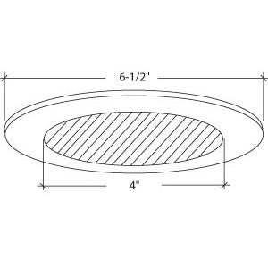 B501WH | 5" Shower Trim - Albalite Lens | USALight.com