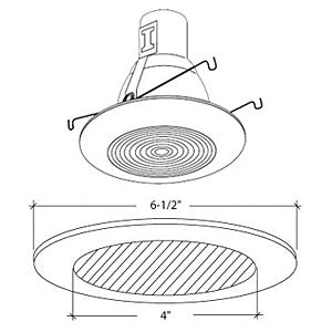 B505BZ | 5" Shower Trim - Fresnel Lens | USALight.com