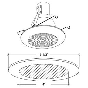 B505SN | 5" Shower Trim - Fresnel Lens | USALight.com
