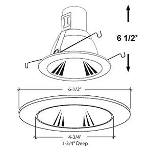 B507CL-WH | 5" Ring Trim - Regressed Reflector | USALight.com