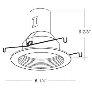 B530SN-SN | 5 Inch Air Tight Stepped Baffle Trim - Satin | USALight.com