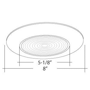 B601CH | 6" Shower Trim with Albalite Lens | USALight.com