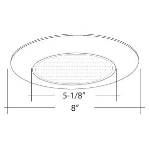 B601SN | 6" Shower Trim with Albalite Lens | USALight.com