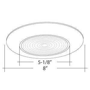 B605WH | 6" Shower Trim with Fresnel Lens | USALight.com