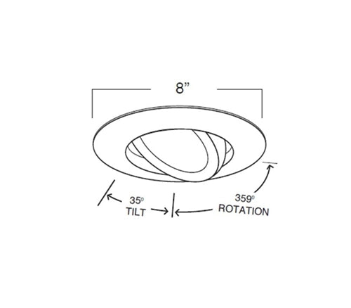 B664WH | 6" Gimbal Ring Trim