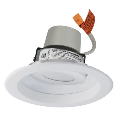 ELCO E617R08SDW 6in adjustable LED reflector trim with driver, 850 lumens, SunsetK 3000K-1800K, white finish