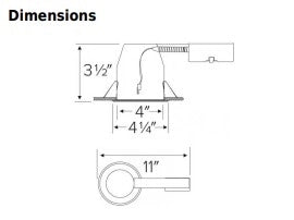 ELCO EL492RICA 4 inch IC airtight remodel housing