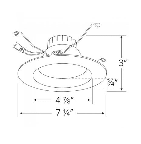 ELCO EL615CT5W 5in/6in LED reflector insert with 5-CCT switch, 12W, white finish