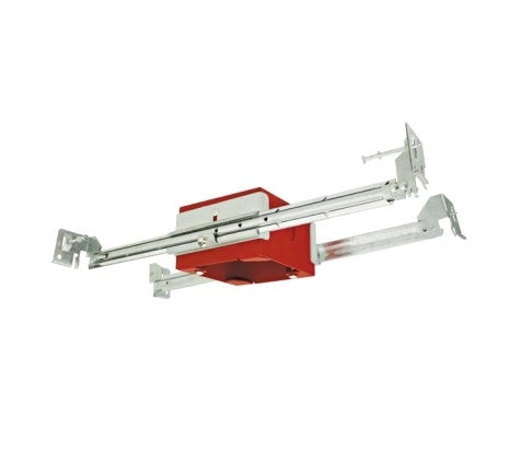 ELCO ELJ4S square new construction box, IC airtight recessed lighting junction box, fire rated ceiling assembly