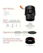 photo of ELCO ELK09SD - Koto LED Module - 10W - 120V - SunsetK - Interchangeable Lenses - Black