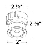photo of ELCO ELK2127D - Koto Architectural LED Light Engine - 1,360 Max. Lumens - 2700K - Interchangeable Lenses - Black