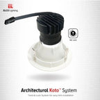 photo of ELCO ELK2127D - Koto Architectural LED Light Engine - 1,360 Max. Lumens - 2700K - Interchangeable Lenses - Black