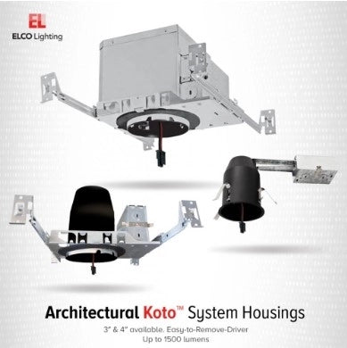 photo of ELCO ELK2127D - Koto Architectural LED Light Engine - 1,360 Max. Lumens - 2700K - Interchangeable Lenses - Black