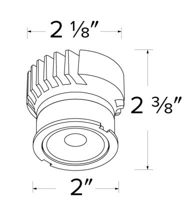 photo of ELCO ELK2130D - Koto Architectural LED Light Engine - 1,430 Max. Lumens - 3000K - Interchangeable Lenses - Black