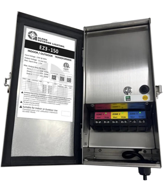 Alpha EZ3-150 150W stainless steel outdoor lighting transformer