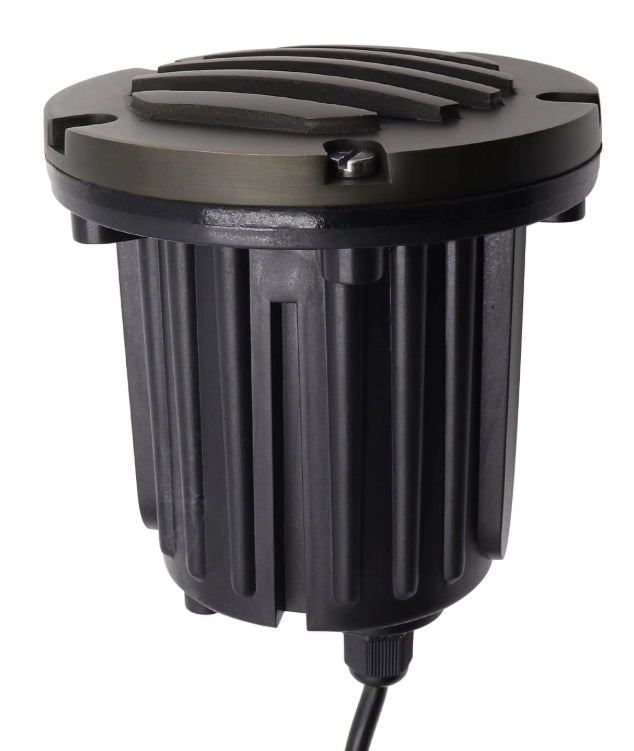 CLS IGL17B louvered solid brass well light in bronze