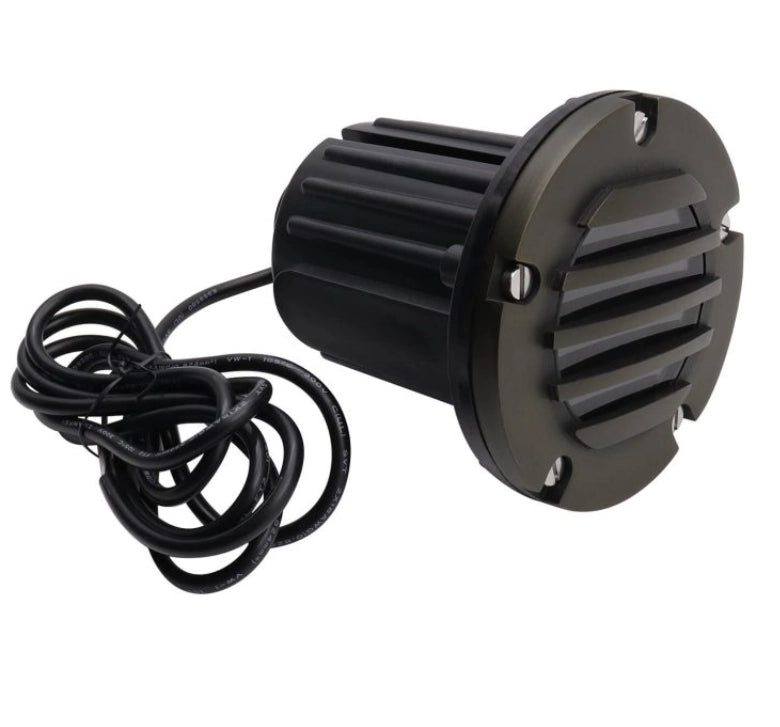 CLS IGL17B louvered solid brass well light in bronze