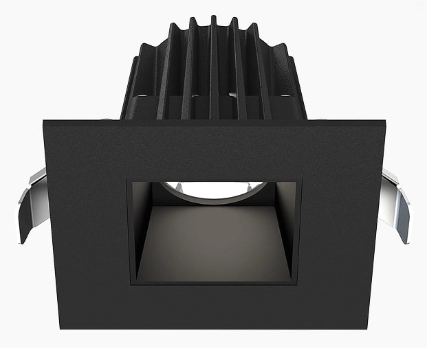 Lotus JXL-COB02-S09W 2in 9W LED recessed downlight, 5-CCT selectable, black trim, smooth black reflector