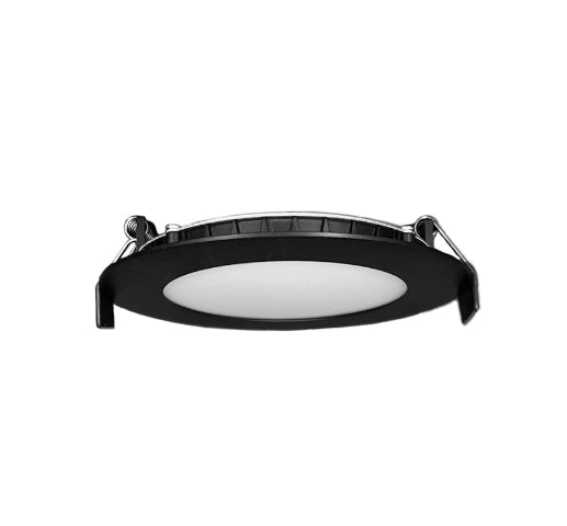 Lotus LB4R24V/41K/BK 4in 11W 24V DC LED super thin recessed downlight, 4100K, black trim, smooth reflector