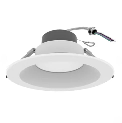 EnVisionLED LED-CMD-10-5P38-5CCT-UNV 10in commercial downlight, wattage and CCT selectable, white finish