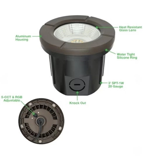EnVisionLED - LED-IGL-FL-5W-RGB+5CCT-ALM-BZ-LV