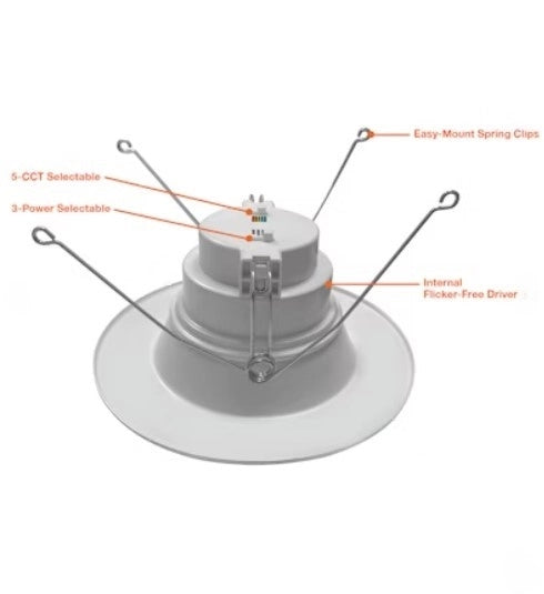 EnVisionLED 5/6" wattage selectable LED downlight