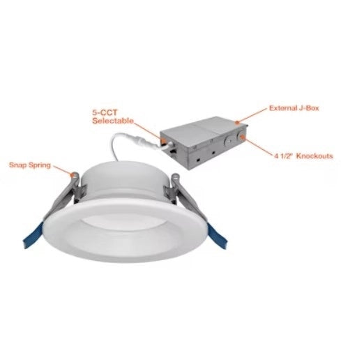 EnVisionLED 4 inch LED downlight with external J box