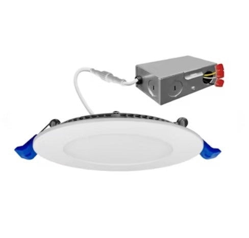 EnVisionLED LED-SL-PNL-4R-3P12W-5CCT-WH 4in slim panel LED downlight with external junction box, white finish