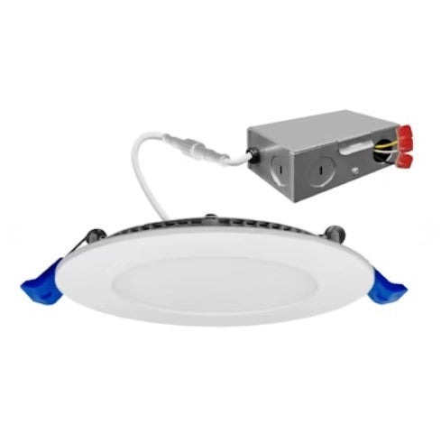EnVisionLED LED-SL-PNL-6R-3P15W-5CCT-WH 6in slim panel LED downlight with external junction box, white finish