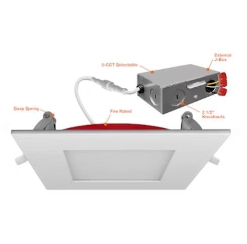EnVisionLED LED-SL-PNL-6SQ-15W-5CCT-FR-WH