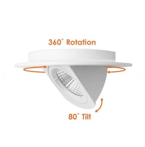 EnVisionLED LED-SL-SCP-4R-12W-5CCT-WH 4in scoop downlight canless LED, 900 lumens, 5-CCT selectable, white finish