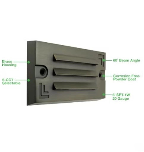 EnVisionLED - LED-STEP-LVR-SM-5-3W-5CCT-BR-ORB-LV