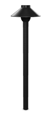 ABBA PLB02-BKC Clear solid brass lantern-style path light
